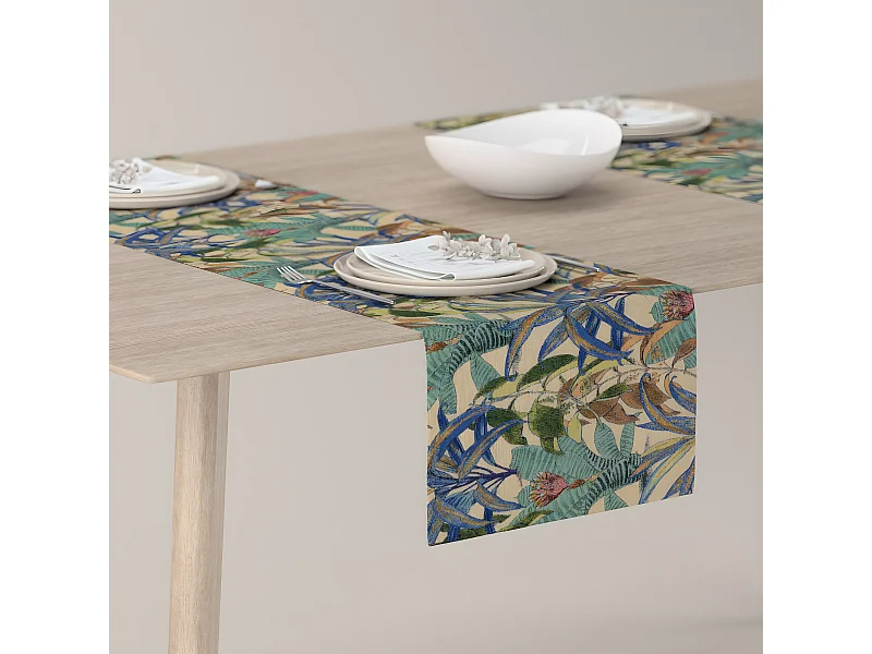 TISCHLÄUFER Intenso Premium, grün und blau, 40x130 cm