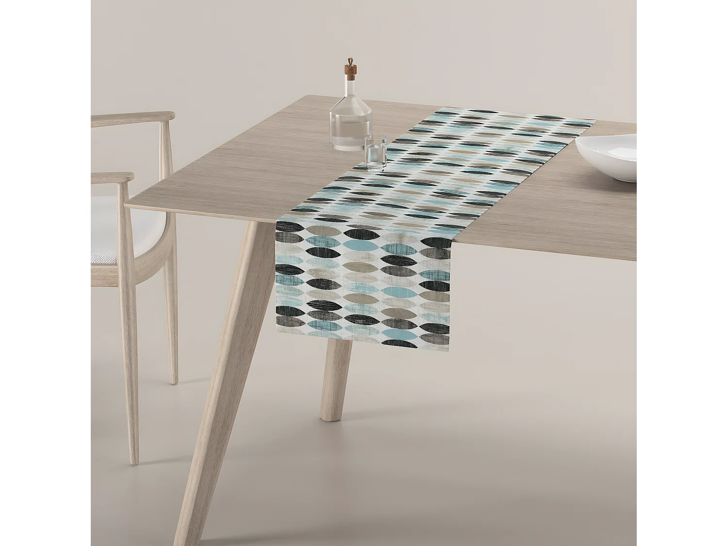 TISCHLÄUFER Modern blau, 40x130 cm