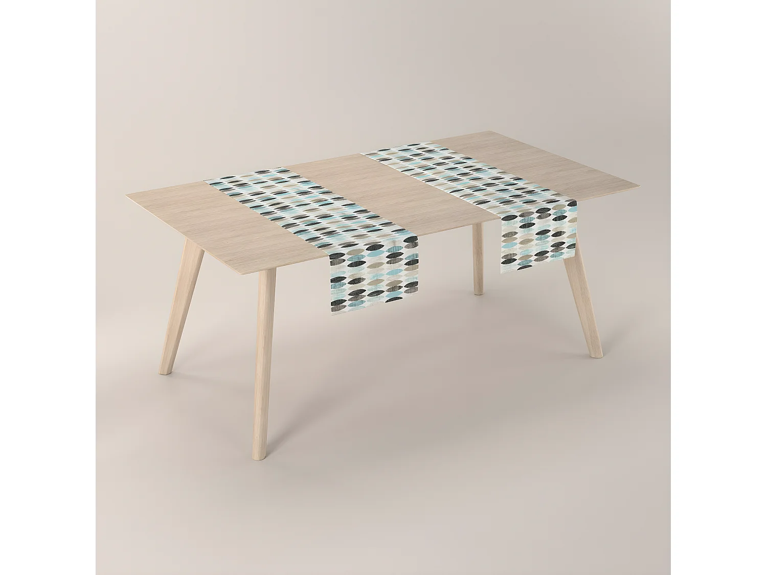 TISCHLÄUFER Modern blau, 40x130 cm