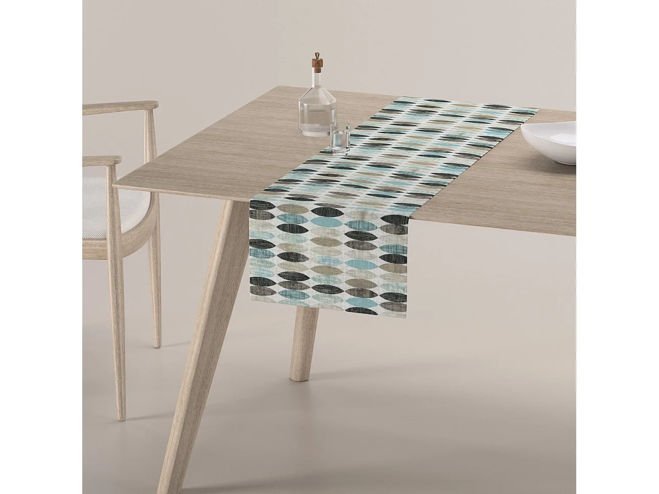 TISCHLÄUFER Modern blau, 40x130 cm