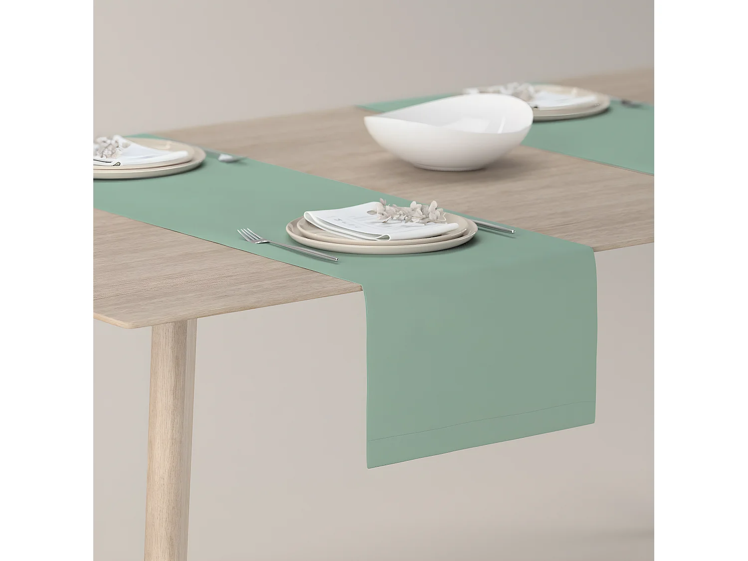 TISCHLÄUFER Loneta, grün, 40x130 cm