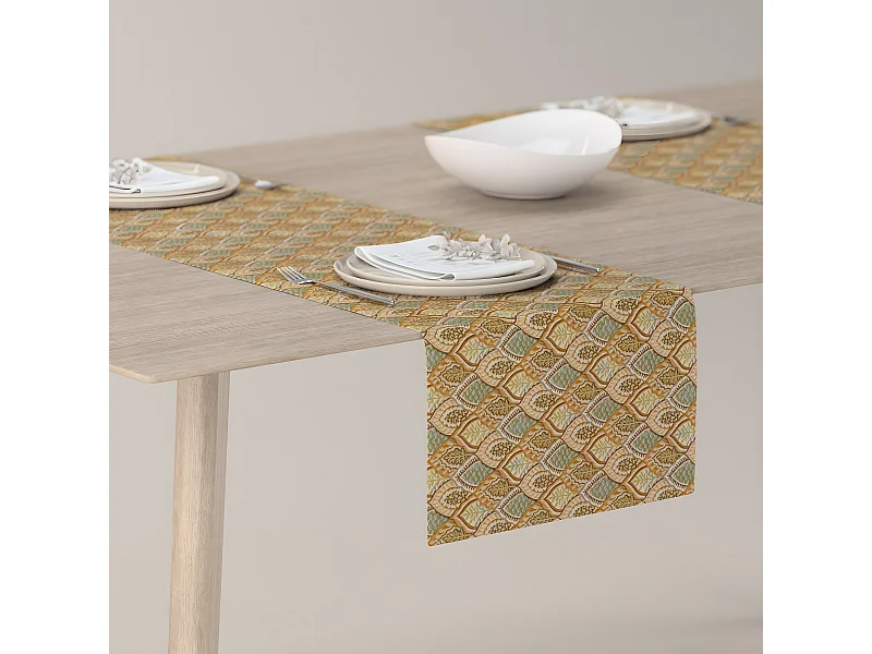 TISCHLÄUFER Intenso Premium, gold und grün, 40x130 cm