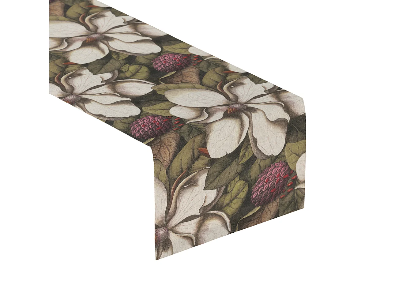TISCHLÄUFER Eden, grün und beige, 40x130 cm