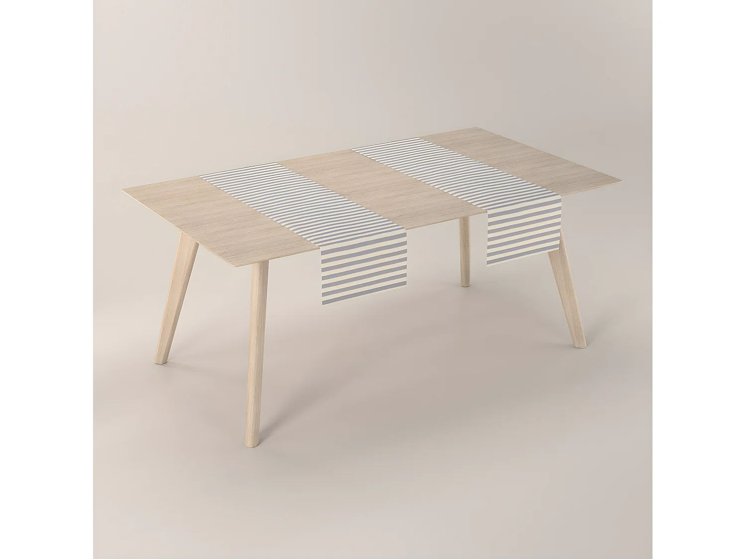 TISCHLÄUFER Quadro, dunkelblau und ecru, 40x130 cm