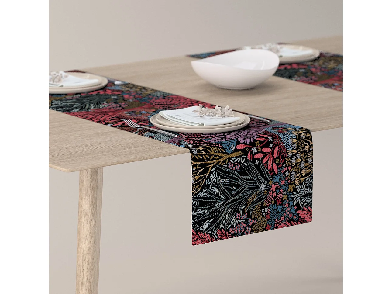 TISCHLÄUFER Intenso Premium, schwarz und blau, 40x130 cm