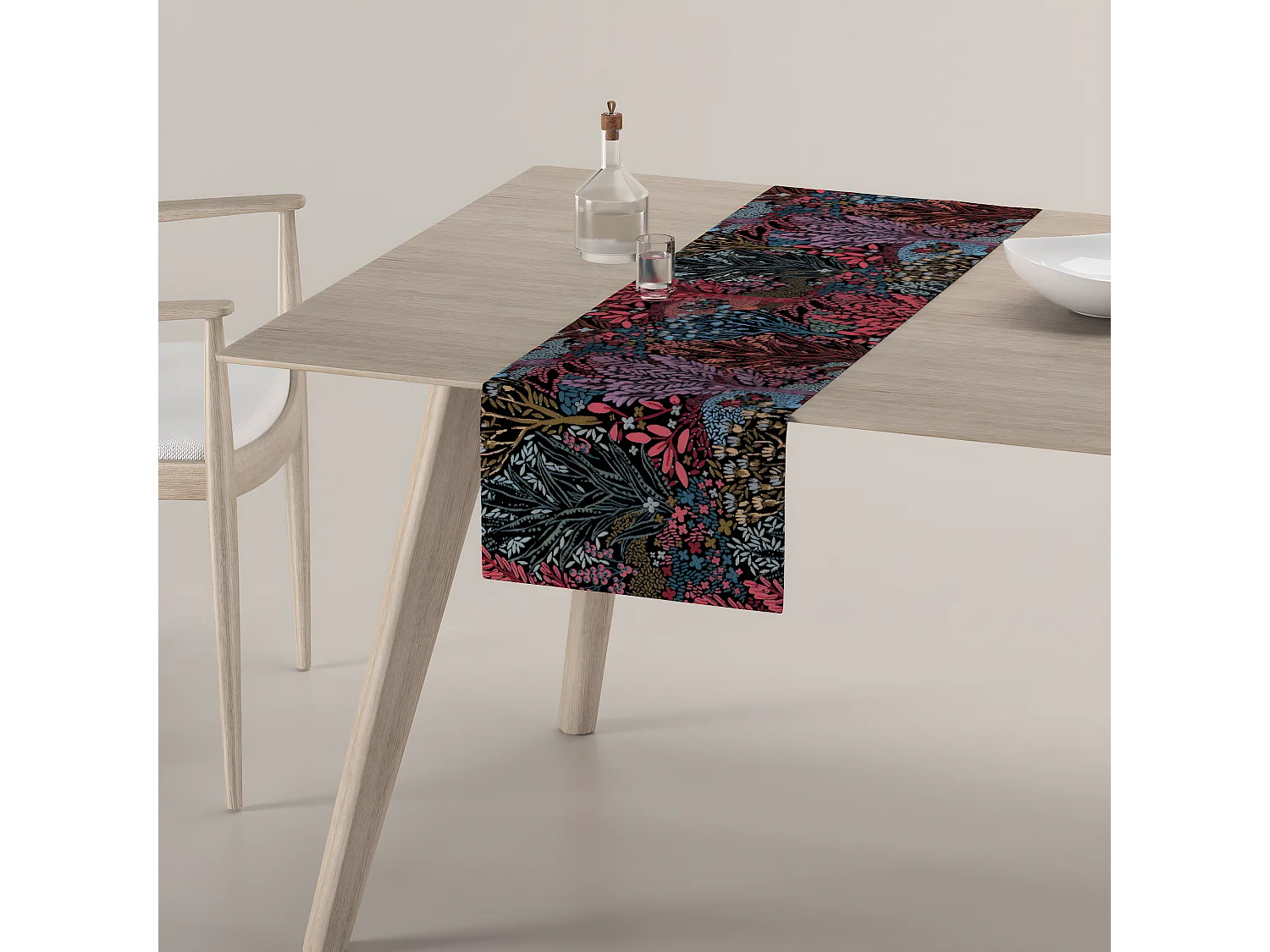 TISCHLÄUFER Intenso Premium, schwarz und blau, 40x130 cm