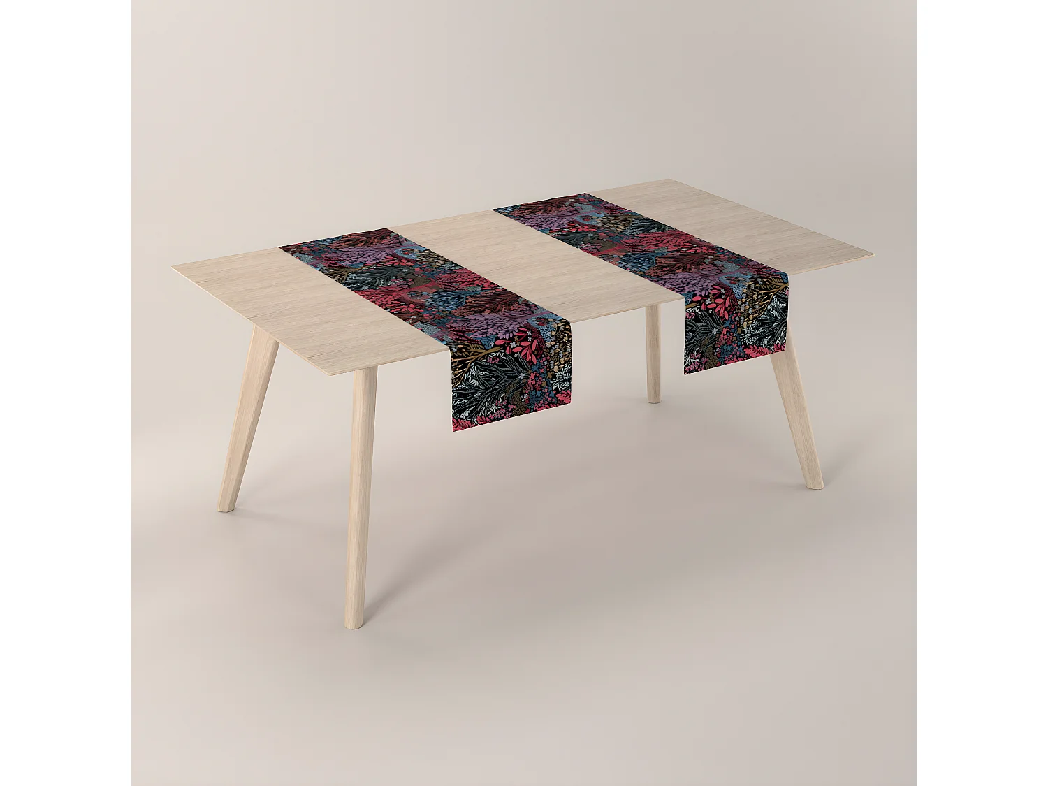 TISCHLÄUFER Intenso Premium, schwarz und blau, 40x130 cm