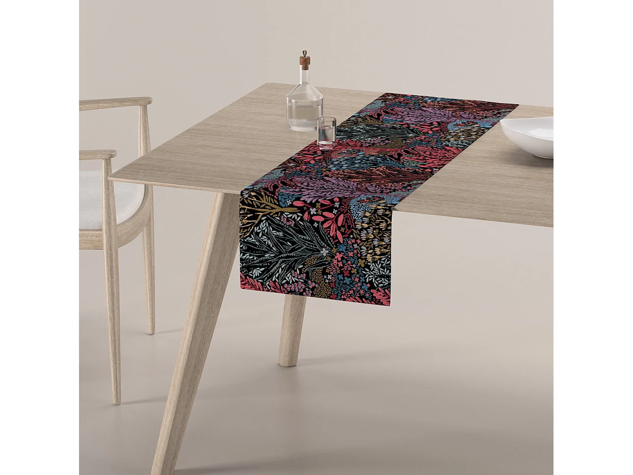 TISCHLÄUFER Intenso Premium, schwarz und blau, 40x130 cm