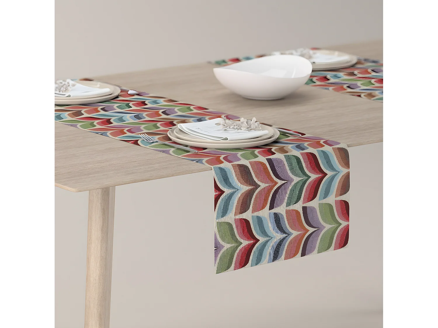 TISCHLÄUFER Intenso Premium, rosa und blau, 40x130 cm