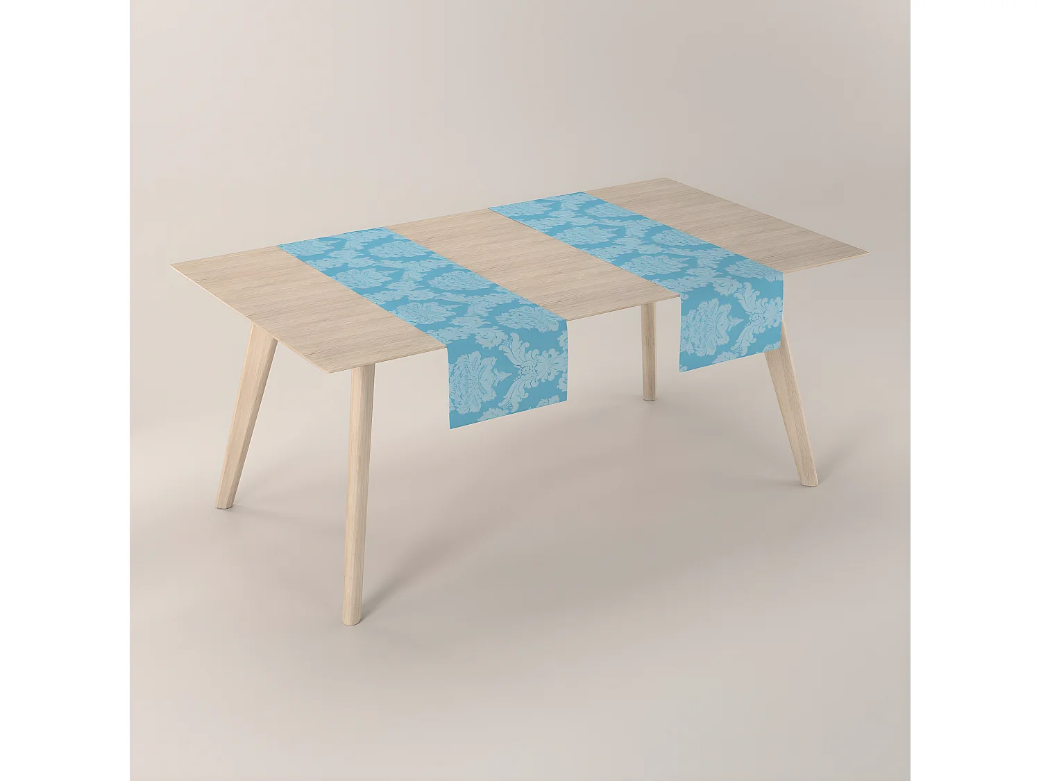 TISCHLÄUFER Damasco, blau, 40x130 cm