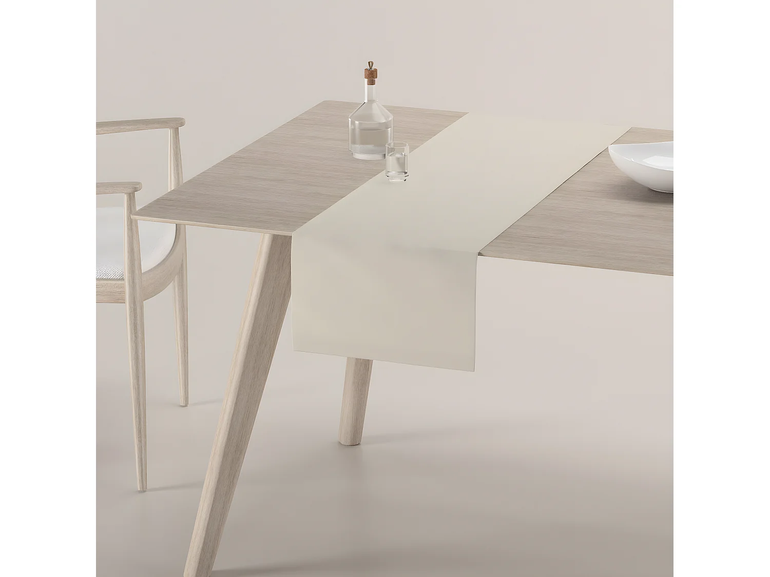 TISCHLÄUFER Leinen, natur, 40x130 cm