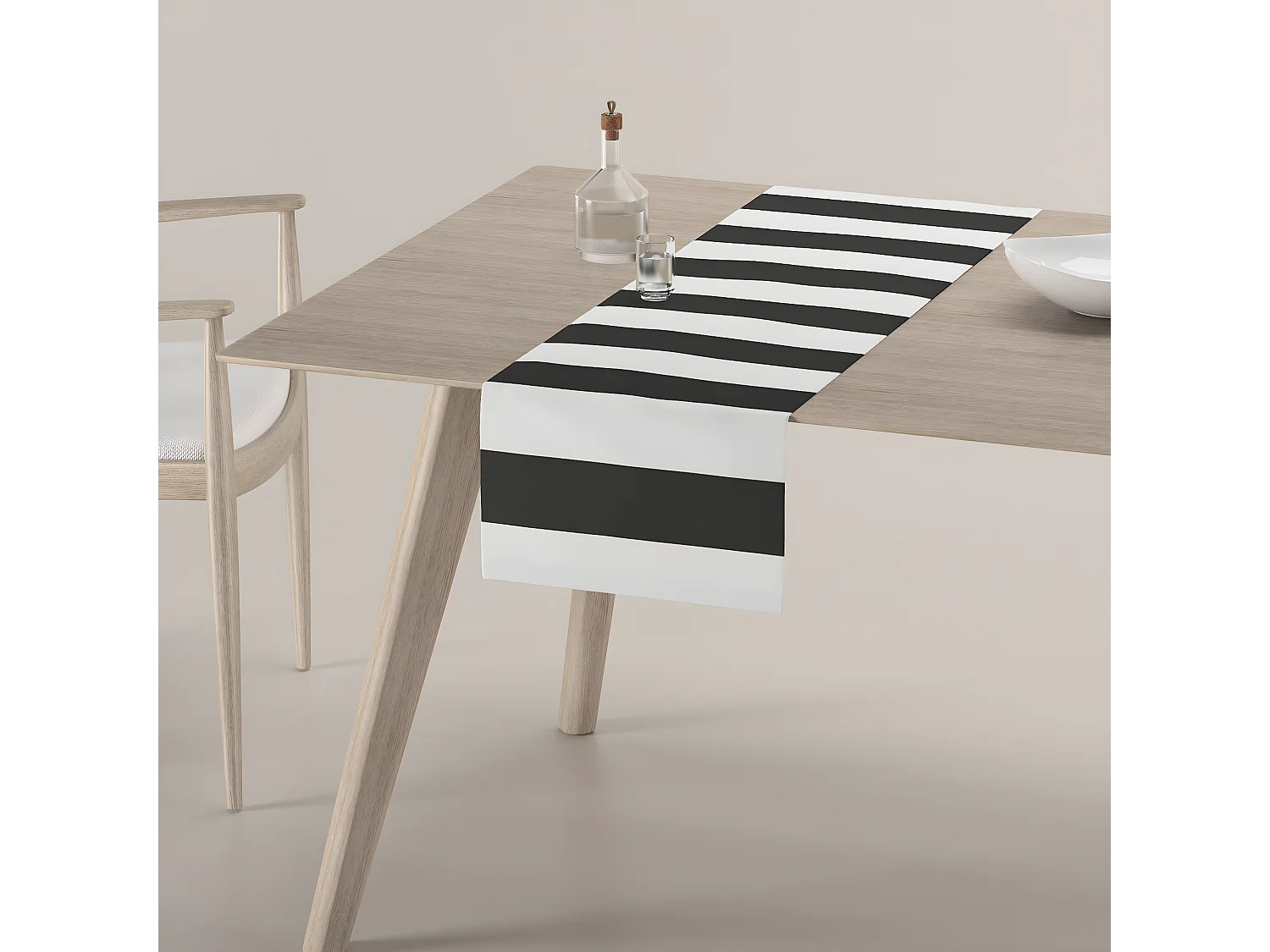 TISCHLÄUFER Comics, schwarz und weiß, 40x130 cm