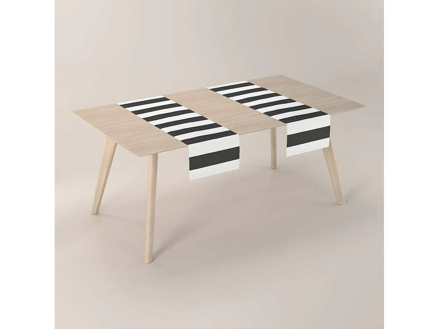 TISCHLÄUFER Comics, schwarz und weiß, 40x130 cm