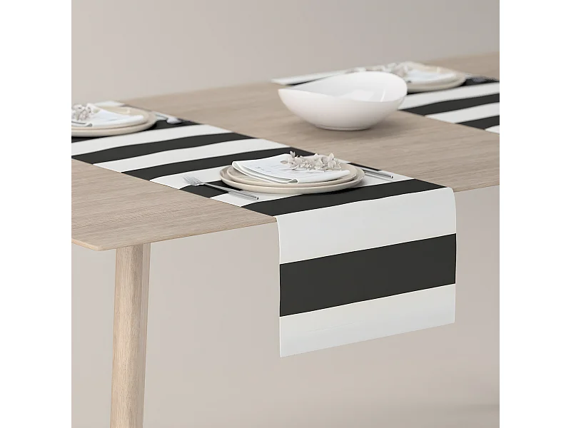 TISCHLÄUFER Comics, schwarz und weiß, 40x130 cm