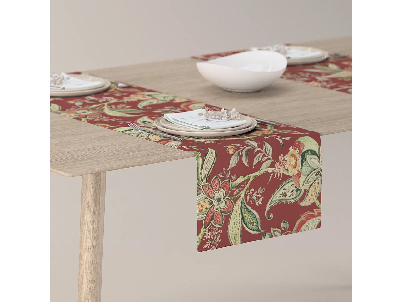 TISCHLÄUFER Gardenia, rot, 40x130 cm
