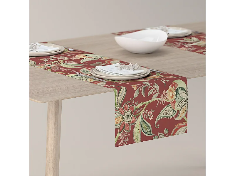 TISCHLÄUFER Gardenia, rot, 40x130 cm