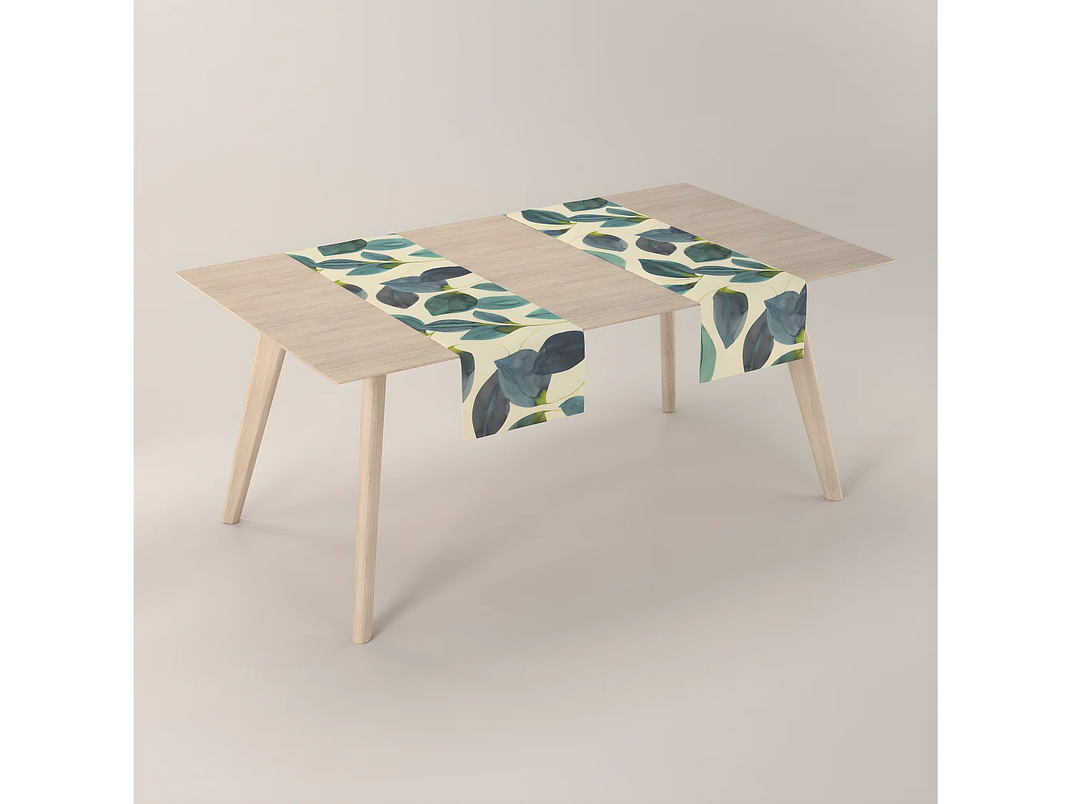 TISCHLÄUFER Abigail, grün und beige, 40x130 cm