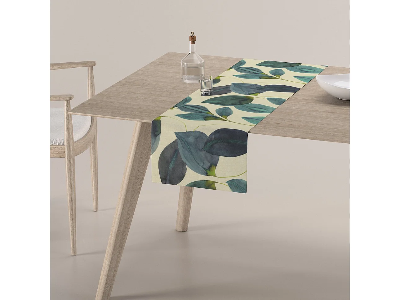 TISCHLÄUFER Abigail, grün und beige, 40x130 cm