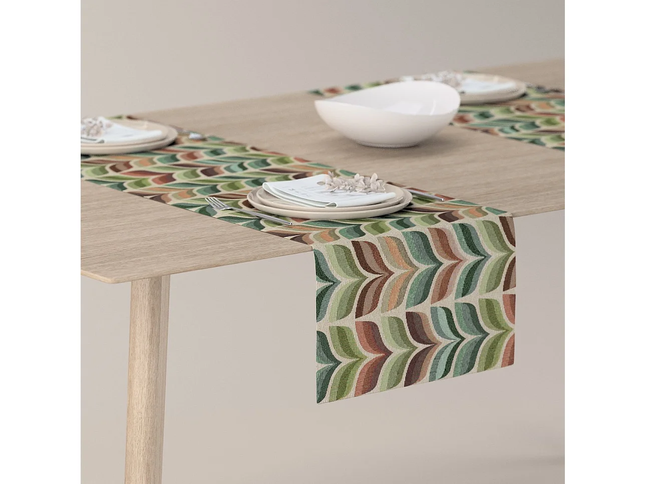 TISCHLÄUFER Intenso Premium, grün und beige, 40x130 cm