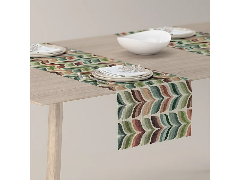 TISCHLÄUFER Intenso Premium, grün und beige, 40x130 cm