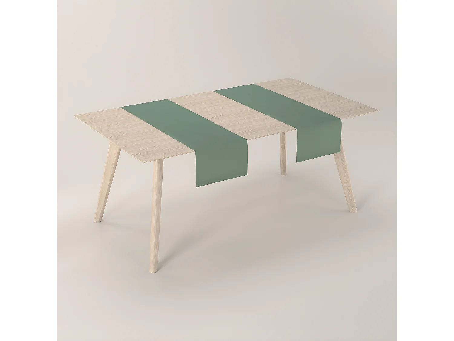 TISCHLÄUFER Leinen, grün, 40x130 cm