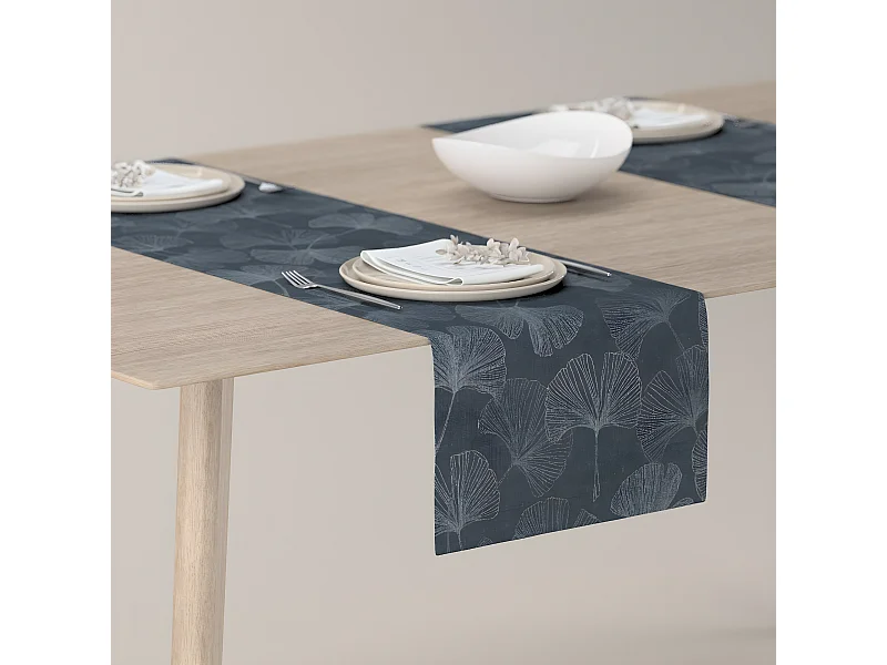 TISCHLÄUFER Venice, schwarz, 40x130 cm