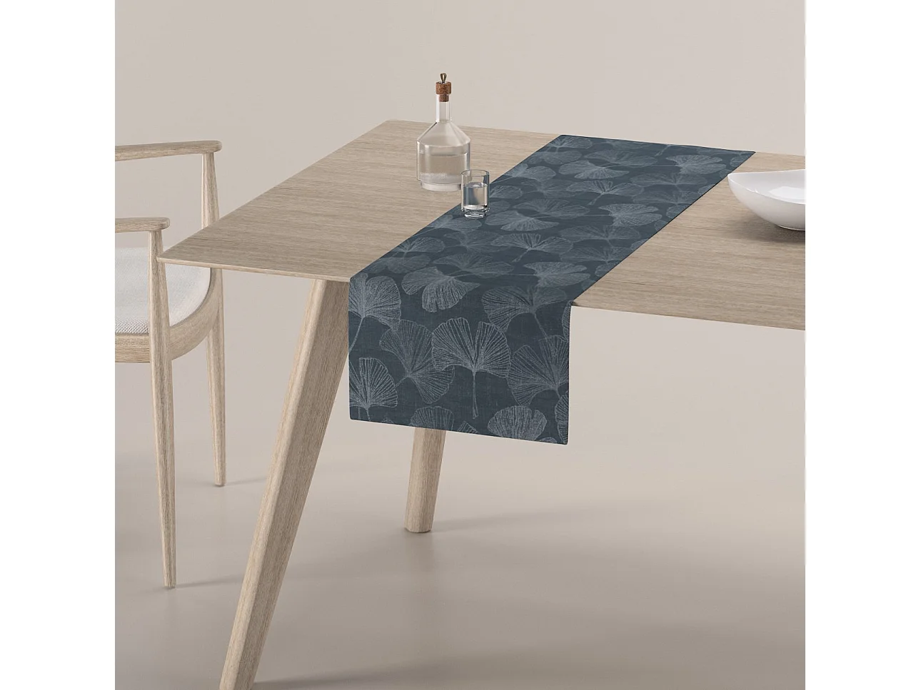 TISCHLÄUFER Venice, schwarz, 40x130 cm