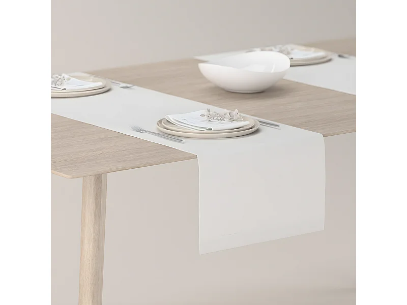 TISCHLÄUFER Leinen, weiss, 40x130 cm