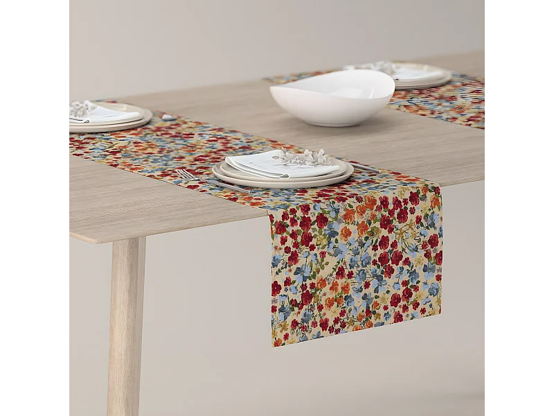 TISCHLÄUFER Intenso Premium, rot und blau, 40x130 cm