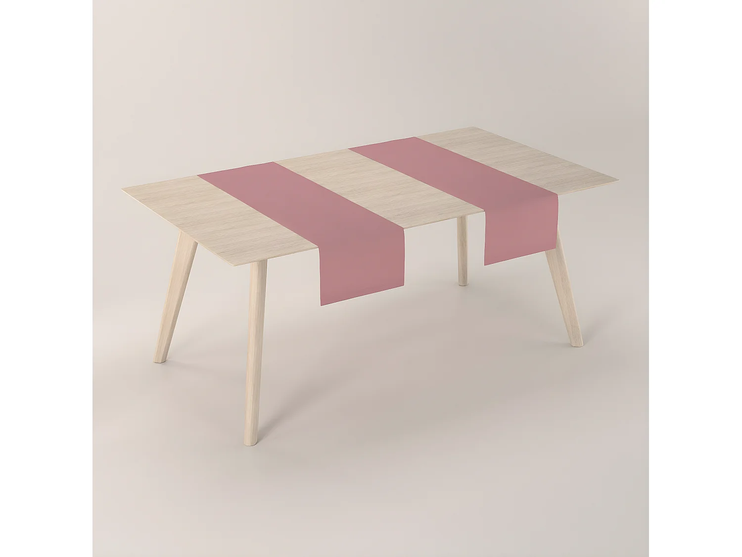 TISCHLÄUFER Leinen, rosa, 40x130 cm