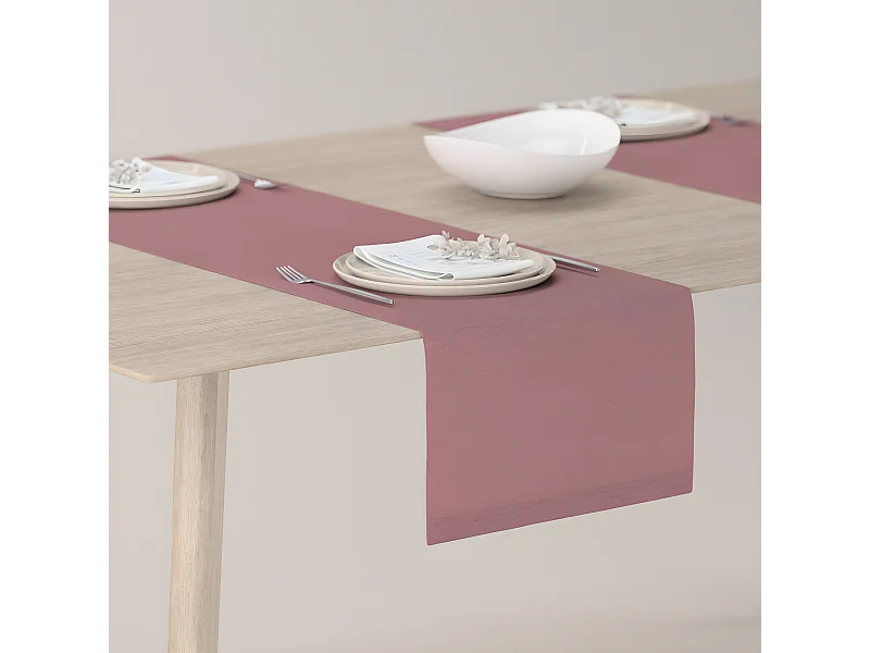 TISCHLÄUFER Leinen, rosa, 40x130 cm
