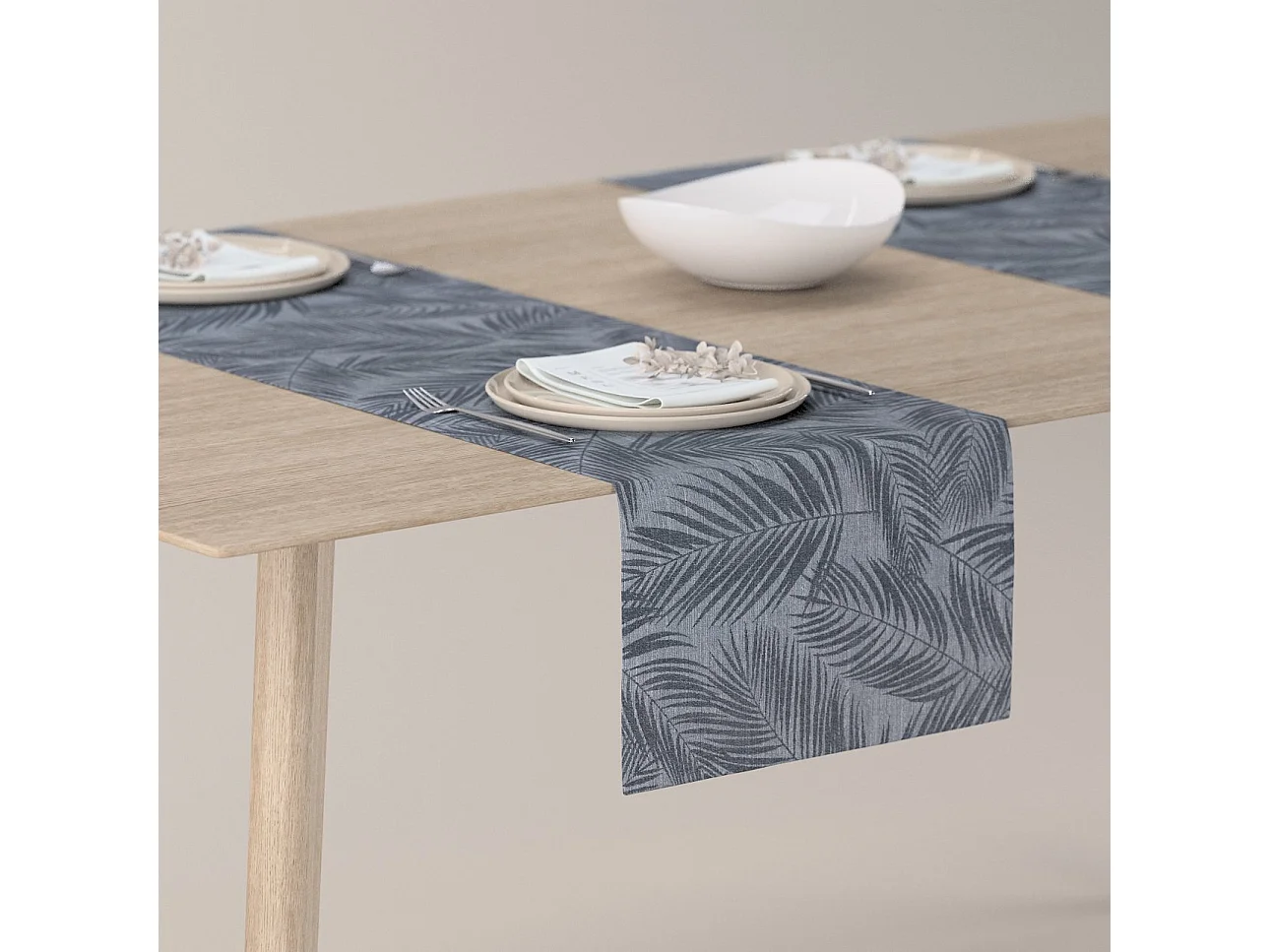 TISCHLÄUFER Venice, schwarz, 40x130 cm