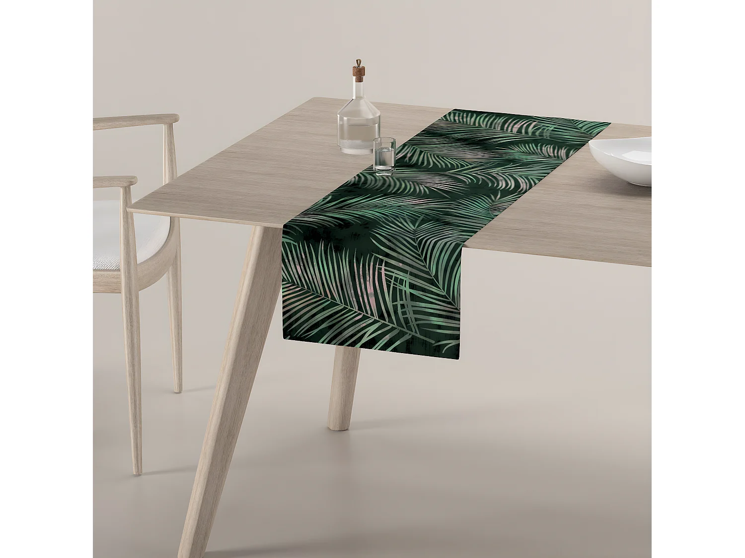 TISCHLÄUFER Velvet, grün, 40x130 cm