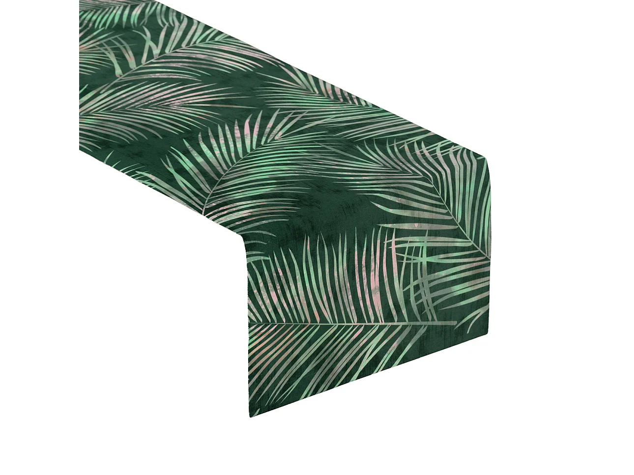 TISCHLÄUFER Velvet, grün, 40x130 cm