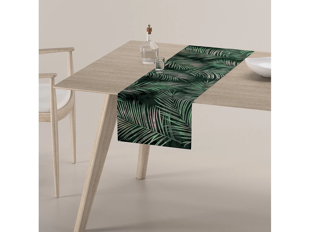 TISCHLÄUFER Velvet, grün, 40x130 cm