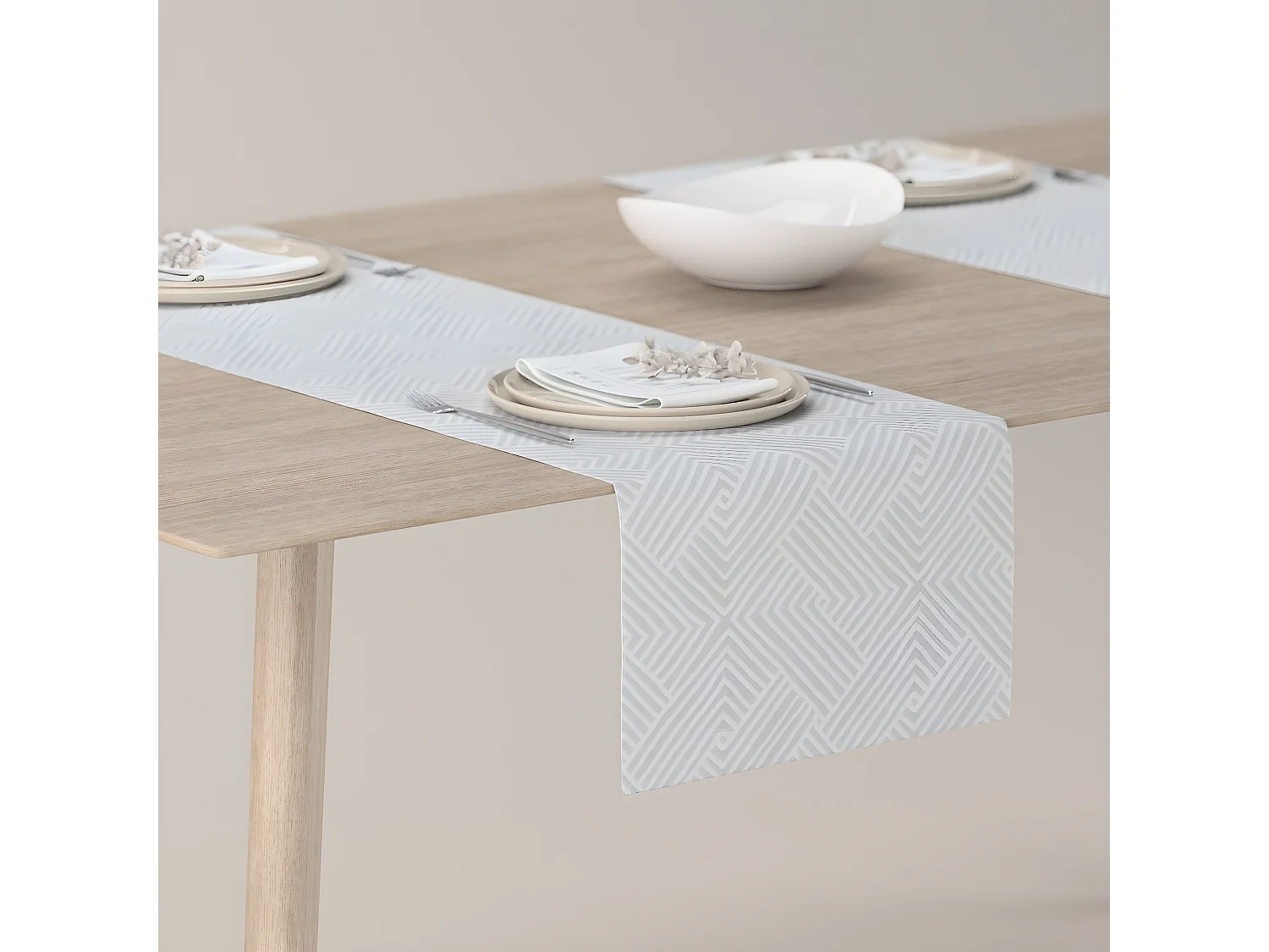 TISCHLÄUFER Sunny, grau, 40x130 cm