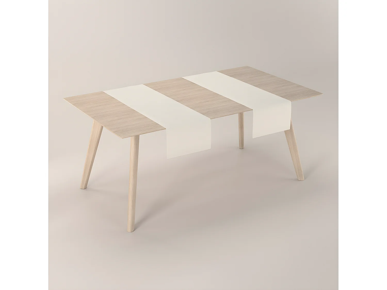 TISCHLÄUFER Loneta, grau und beige, 40x130 cm