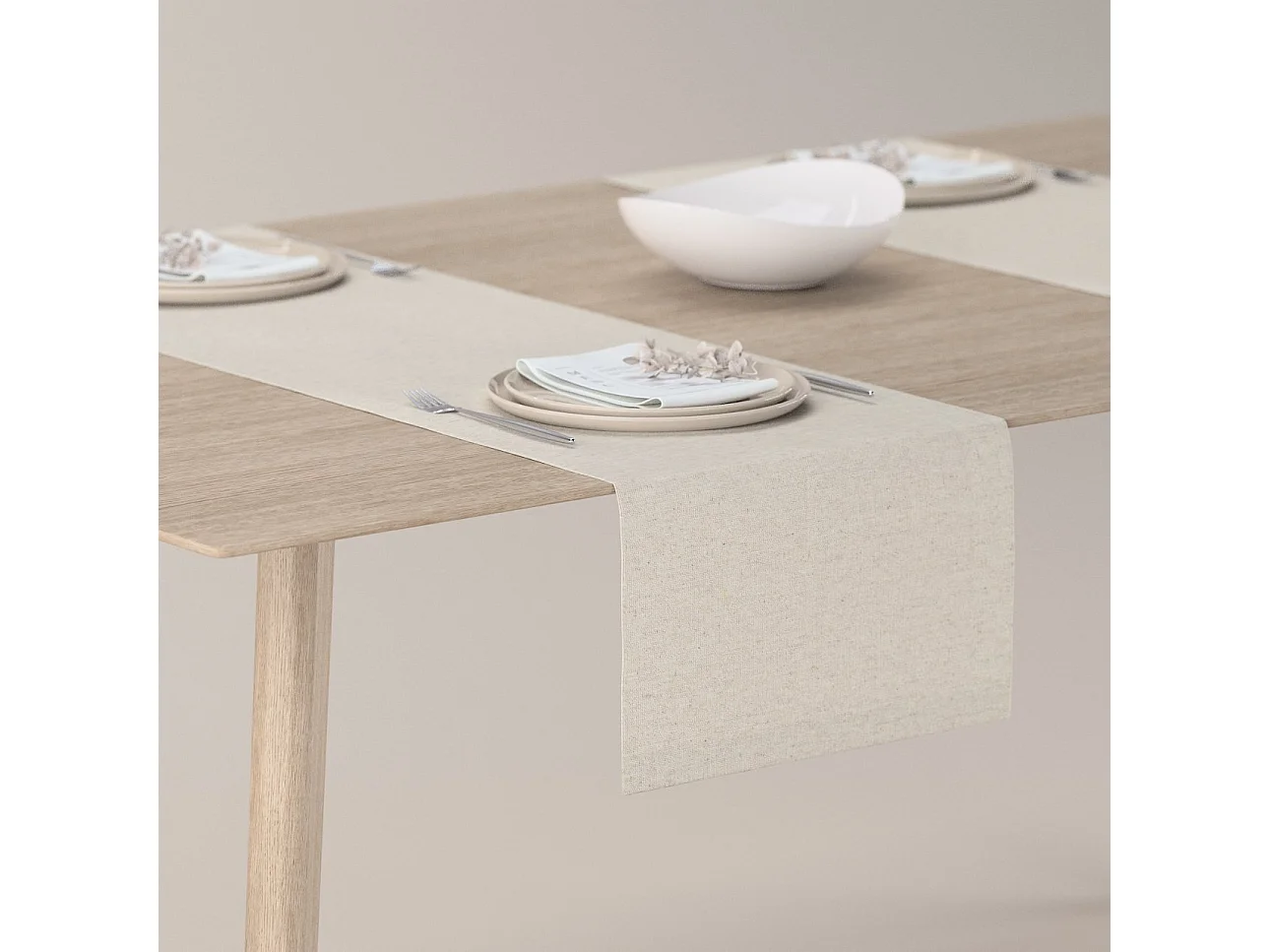 TISCHLÄUFER Loneta, grau und beige, 40x130 cm