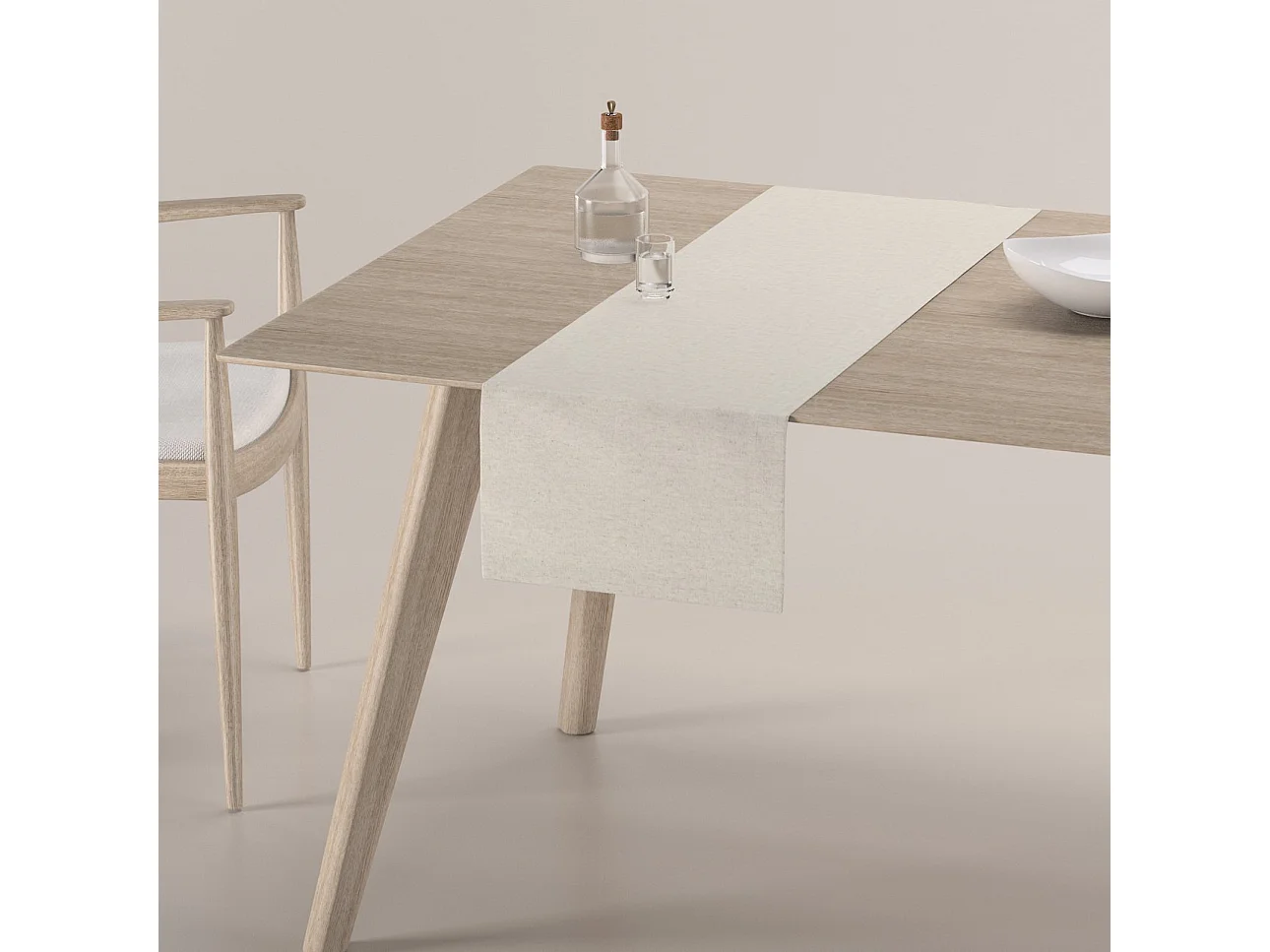 TISCHLÄUFER Loneta, grau und beige, 40x130 cm