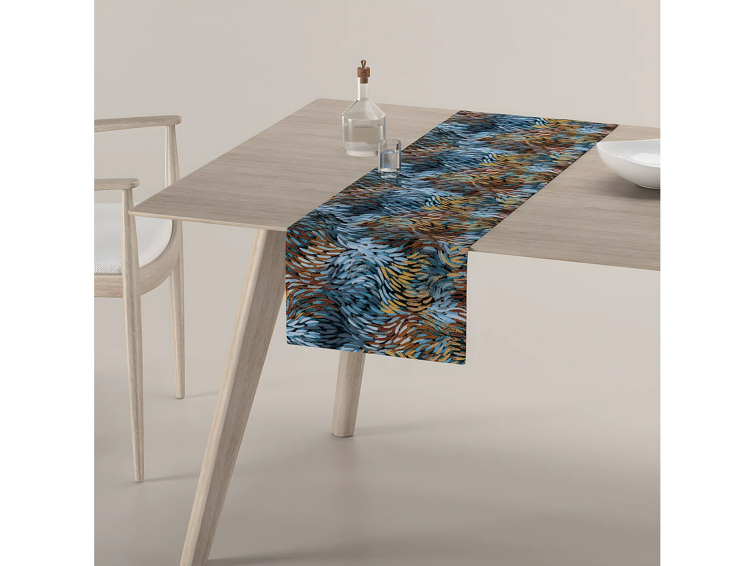TISCHLÄUFER Intenso Premium, blau und orange, 40x130 cm