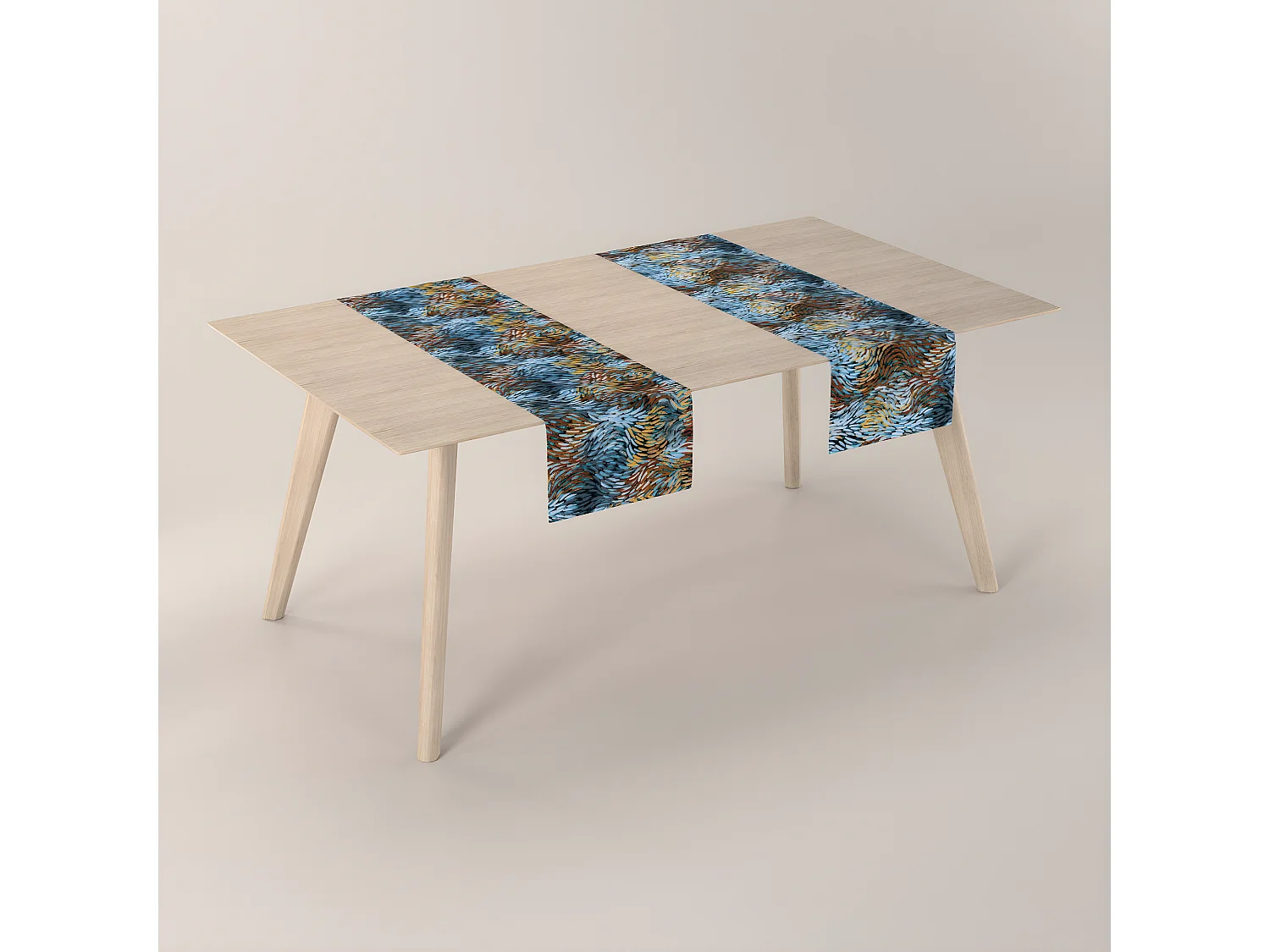 TISCHLÄUFER Intenso Premium, blau und orange, 40x130 cm