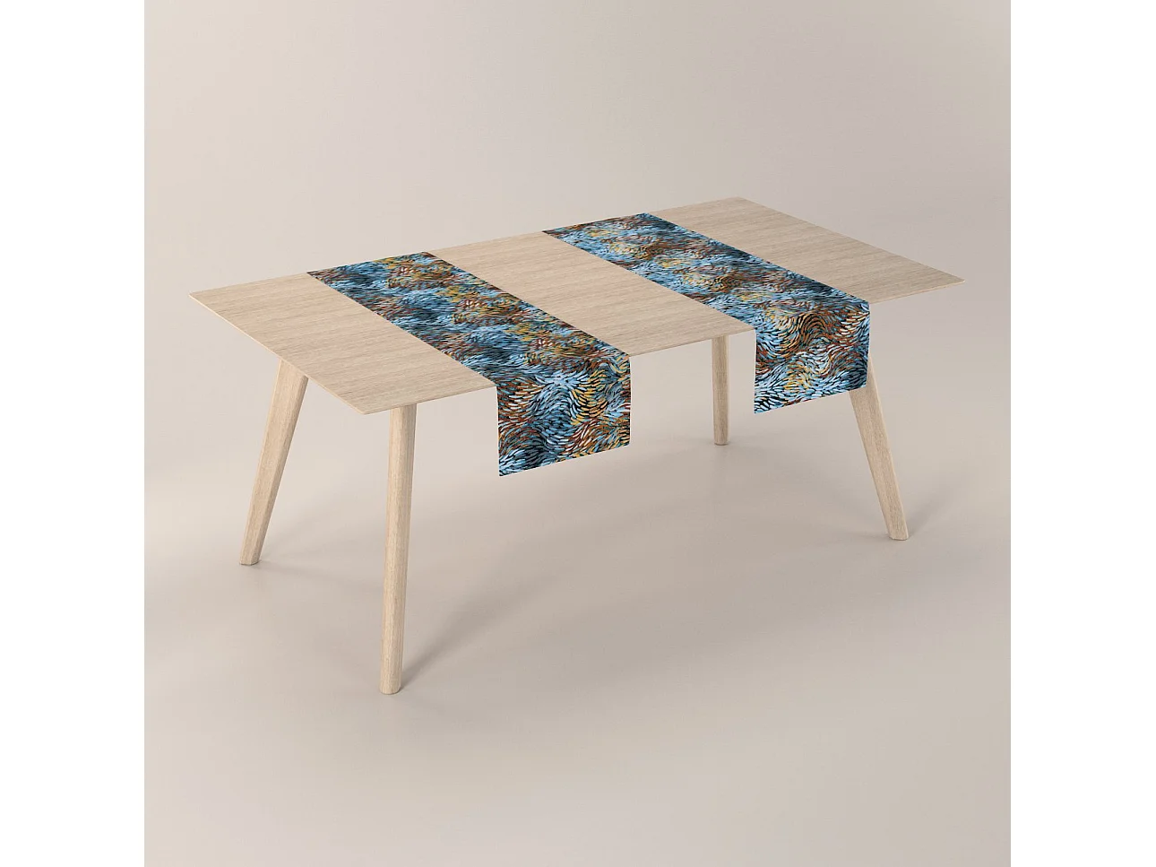 TISCHLÄUFER Intenso Premium, blau und orange, 40x130 cm