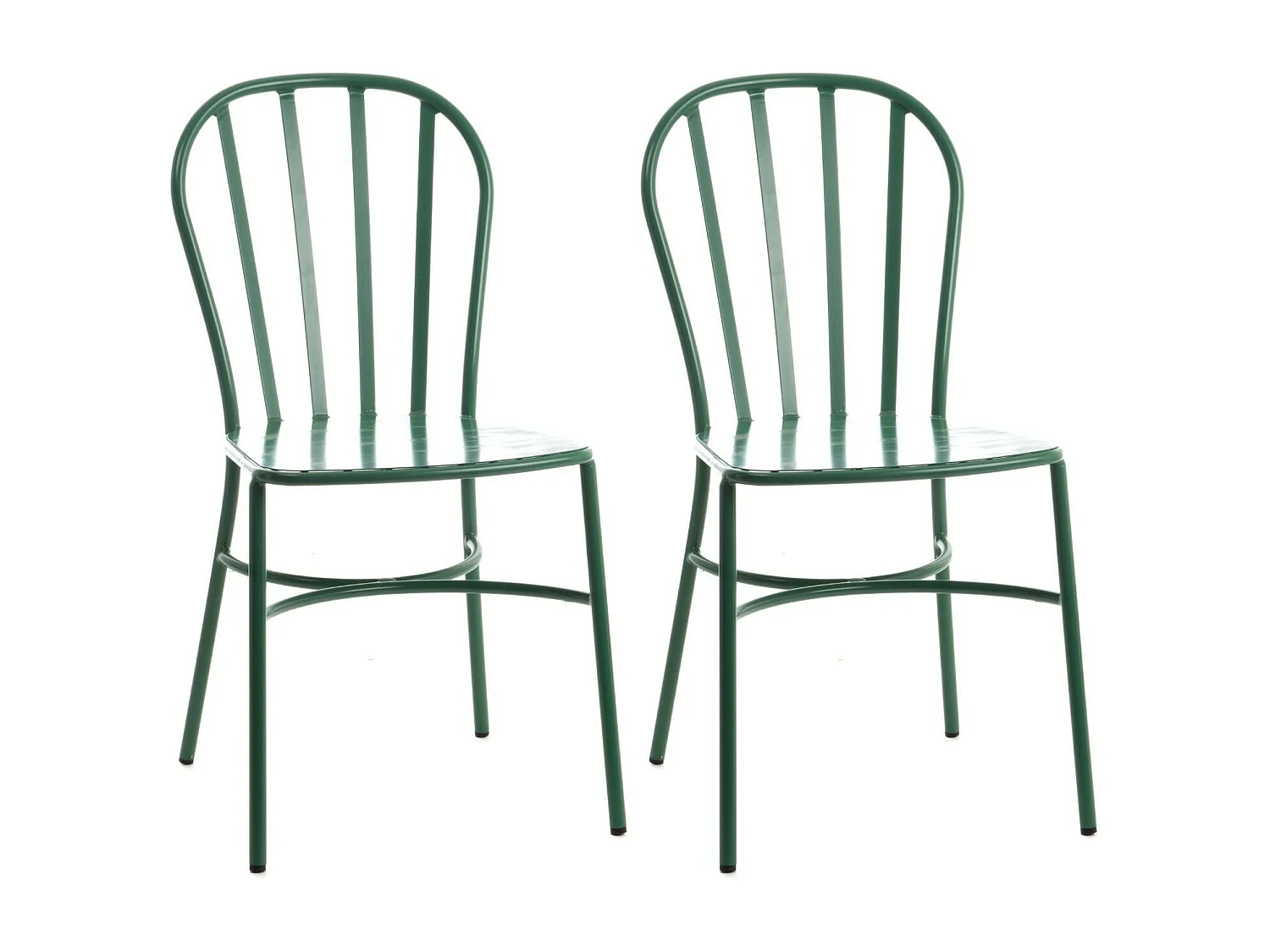 Chaise de jardin empilable en aluminium (lot de 2) - BEGONIA