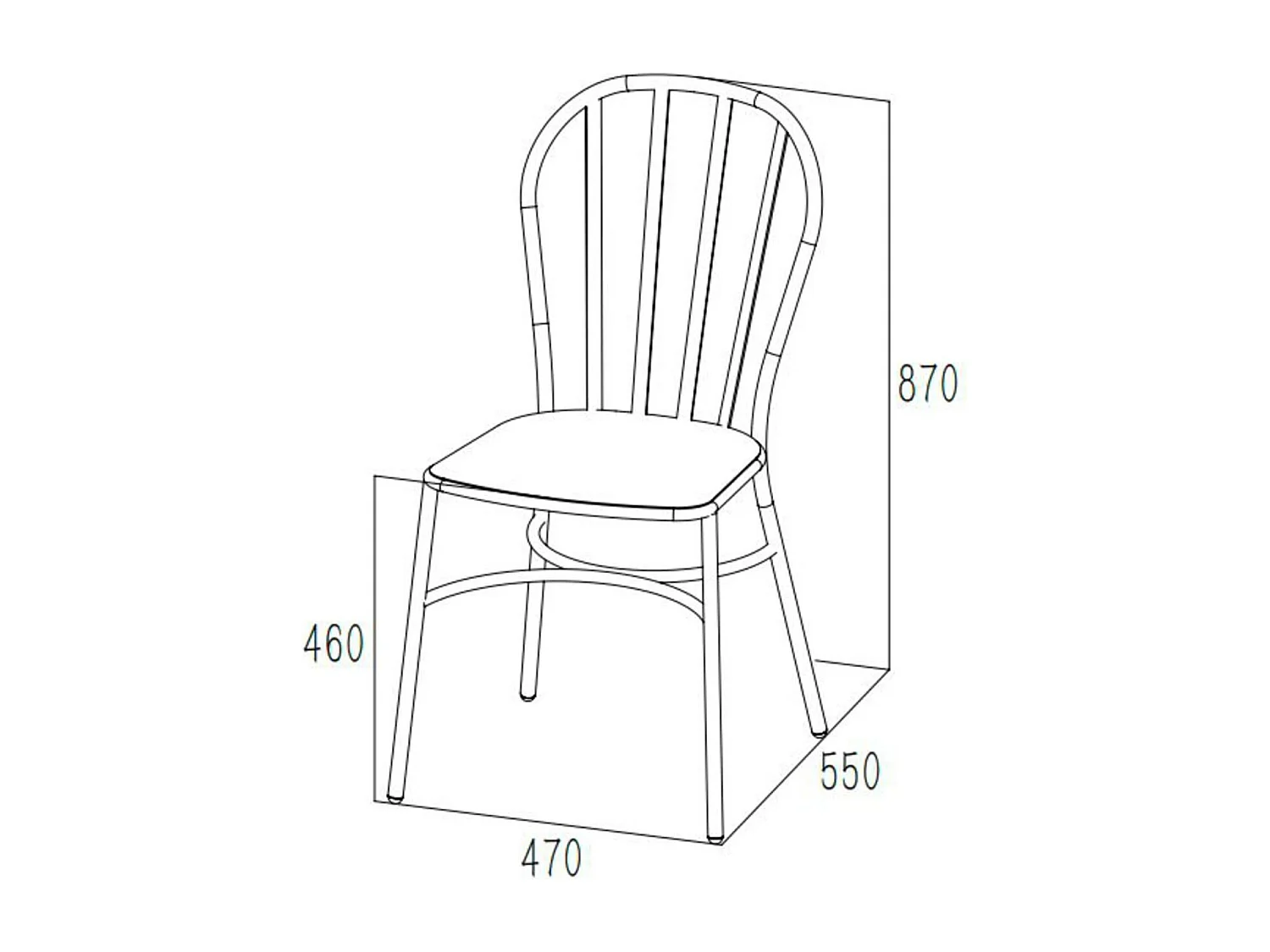 Chaise de jardin empilable en aluminium (lot de 2) - BEGONIA