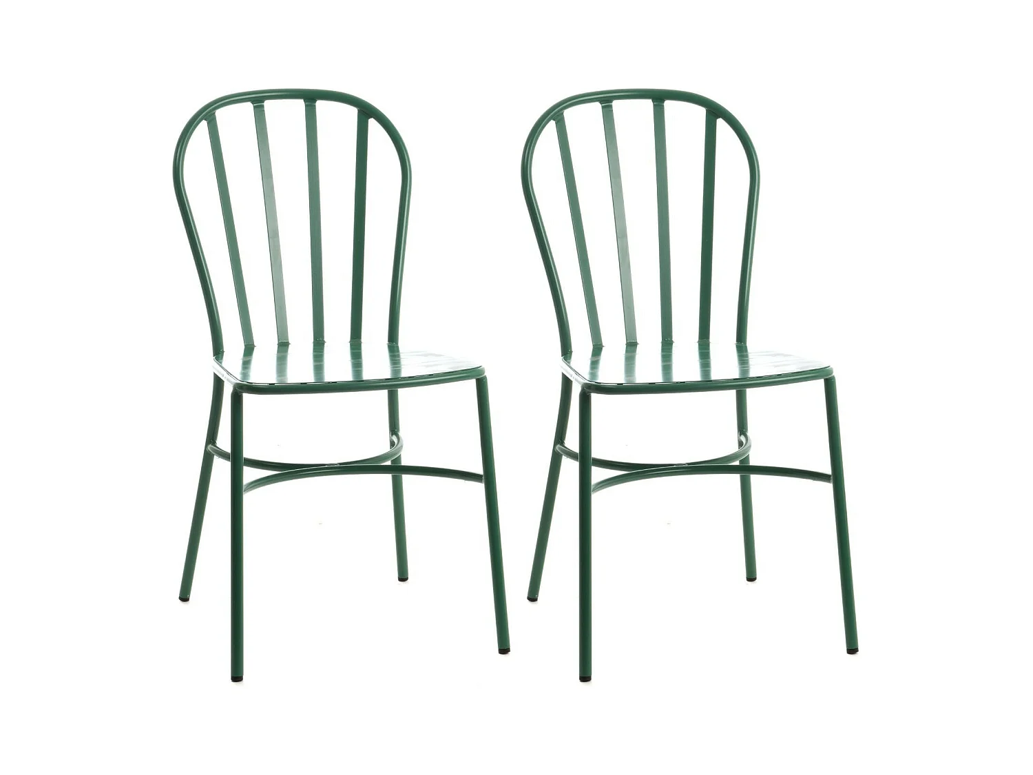 Chaise de jardin empilable en aluminium (lot de 2) - BEGONIA