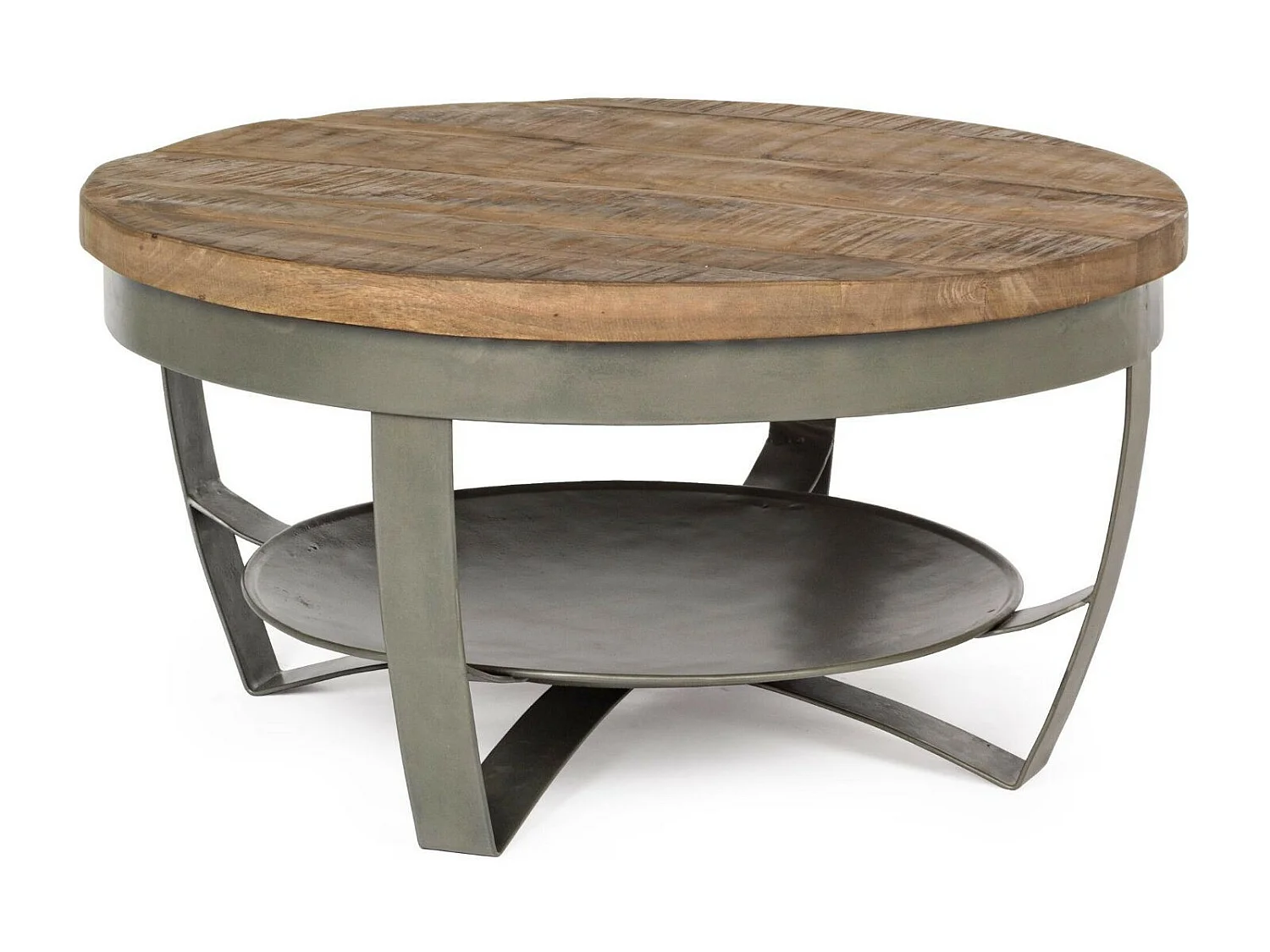 Table basse ronde en bois et métal D65 - COSTALE