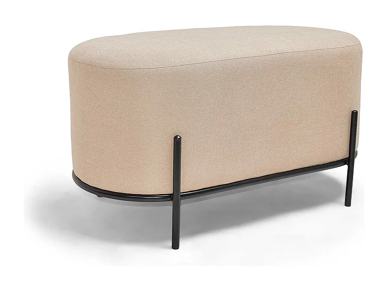 LIPSIA LINEN - Puf ovalado de tela