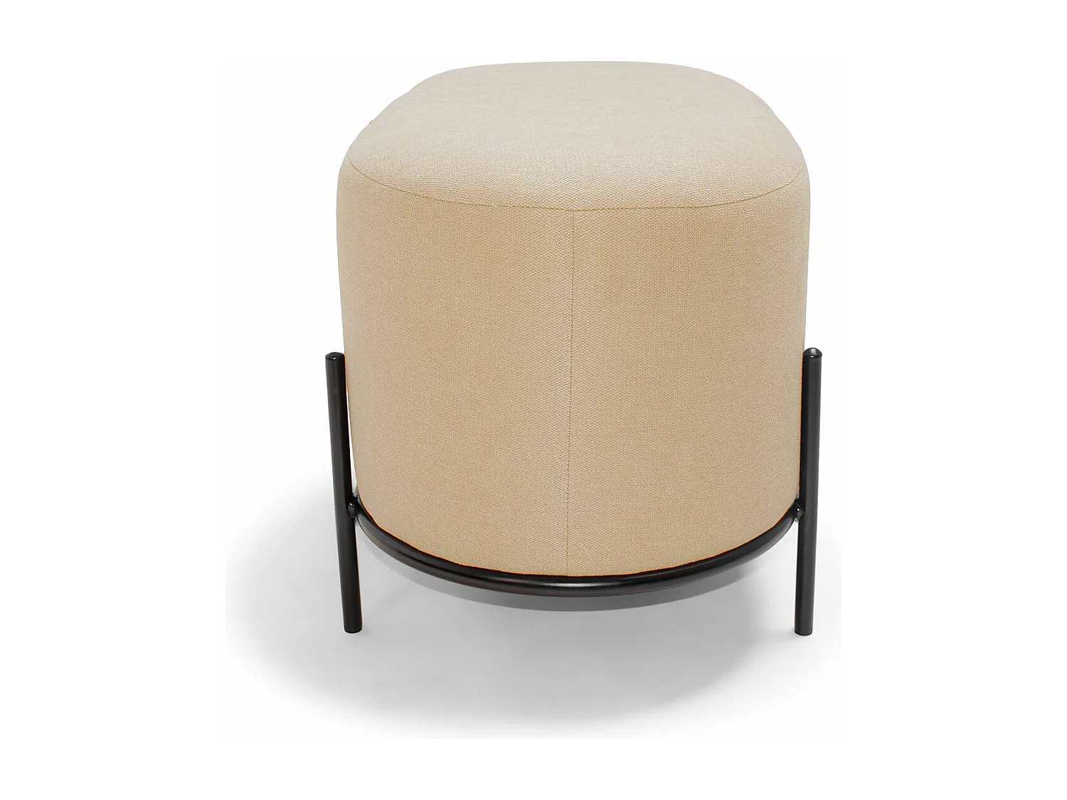 LIPSIA LINEN - Pouf ovale en tissu