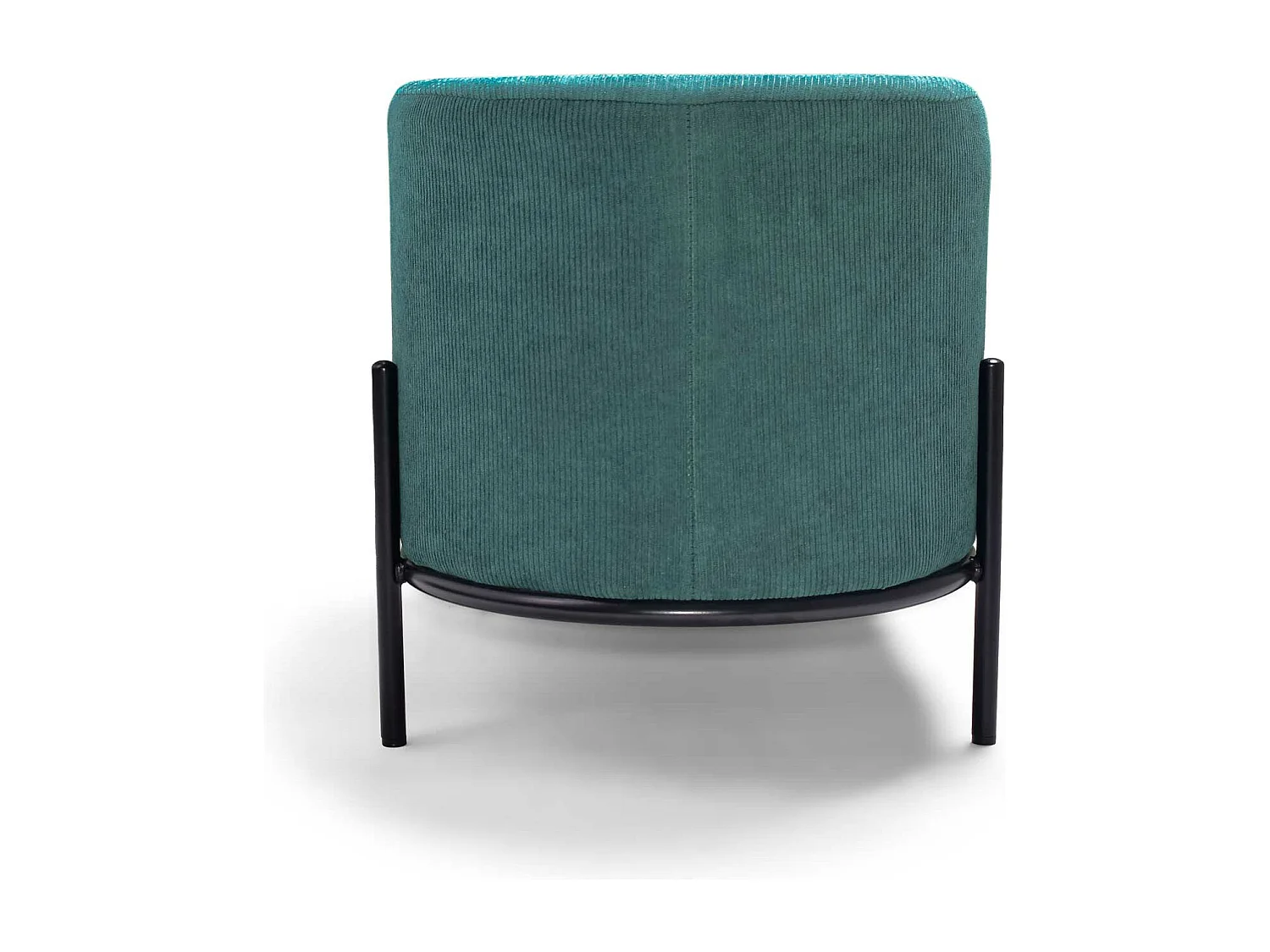 LIPSIA VELVET - Pouf ovale en velours côtelé