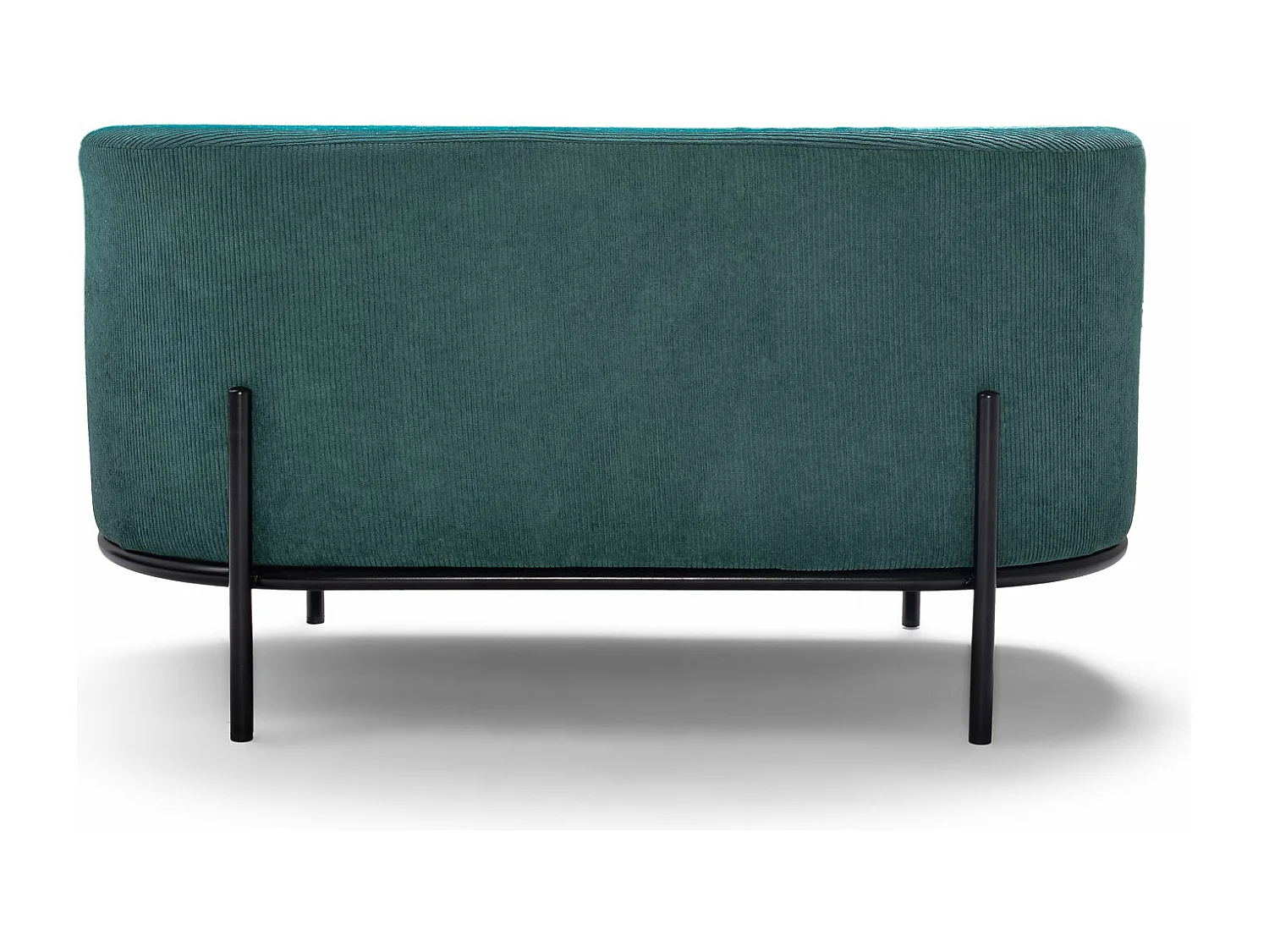 LIPSIA VELVET - Pouf ovale en velours côtelé